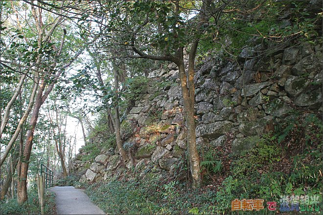 八幡山城の石垣