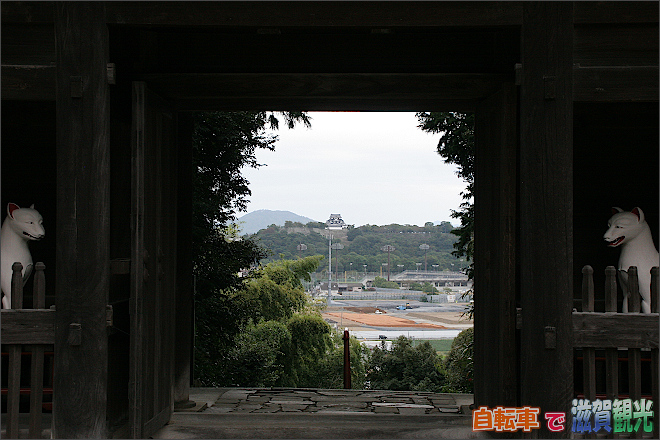 大洞弁財天から見た彦根城